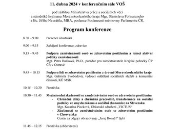 Konference na téma "Zaměstnávání osob se zdravotním handicapem"
