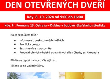 Poradna Charity sv. Alexandra pořádá "Den otevřených dveří"